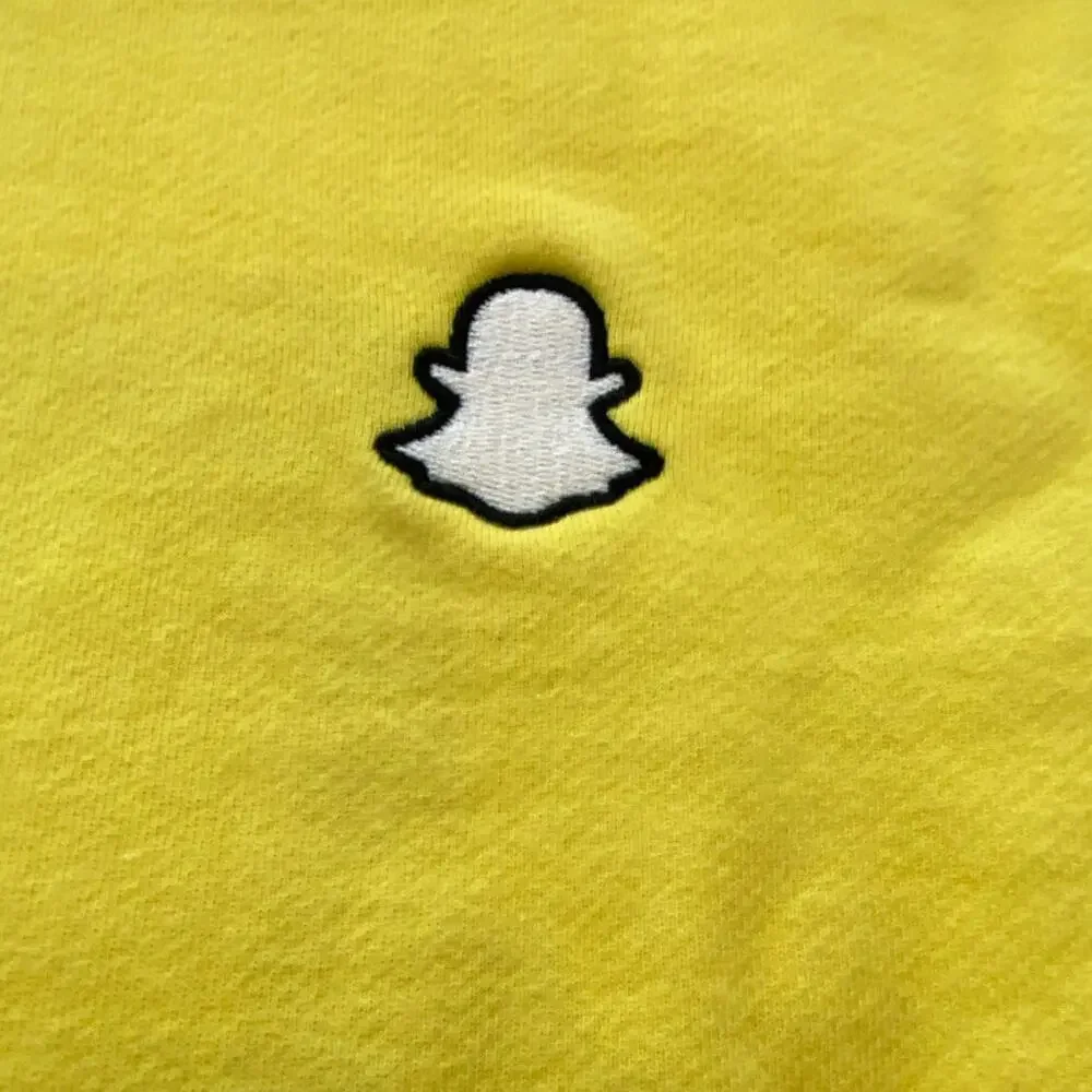 Madhappy x Snapchat Hoodie Men's Yellow Fleece Lined Pullover Cotton USA Medium